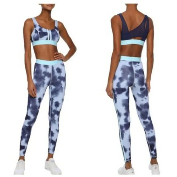 IRIS & INK Pants - IRIS & INK Tie-dyed Stretch Leggings In Navy